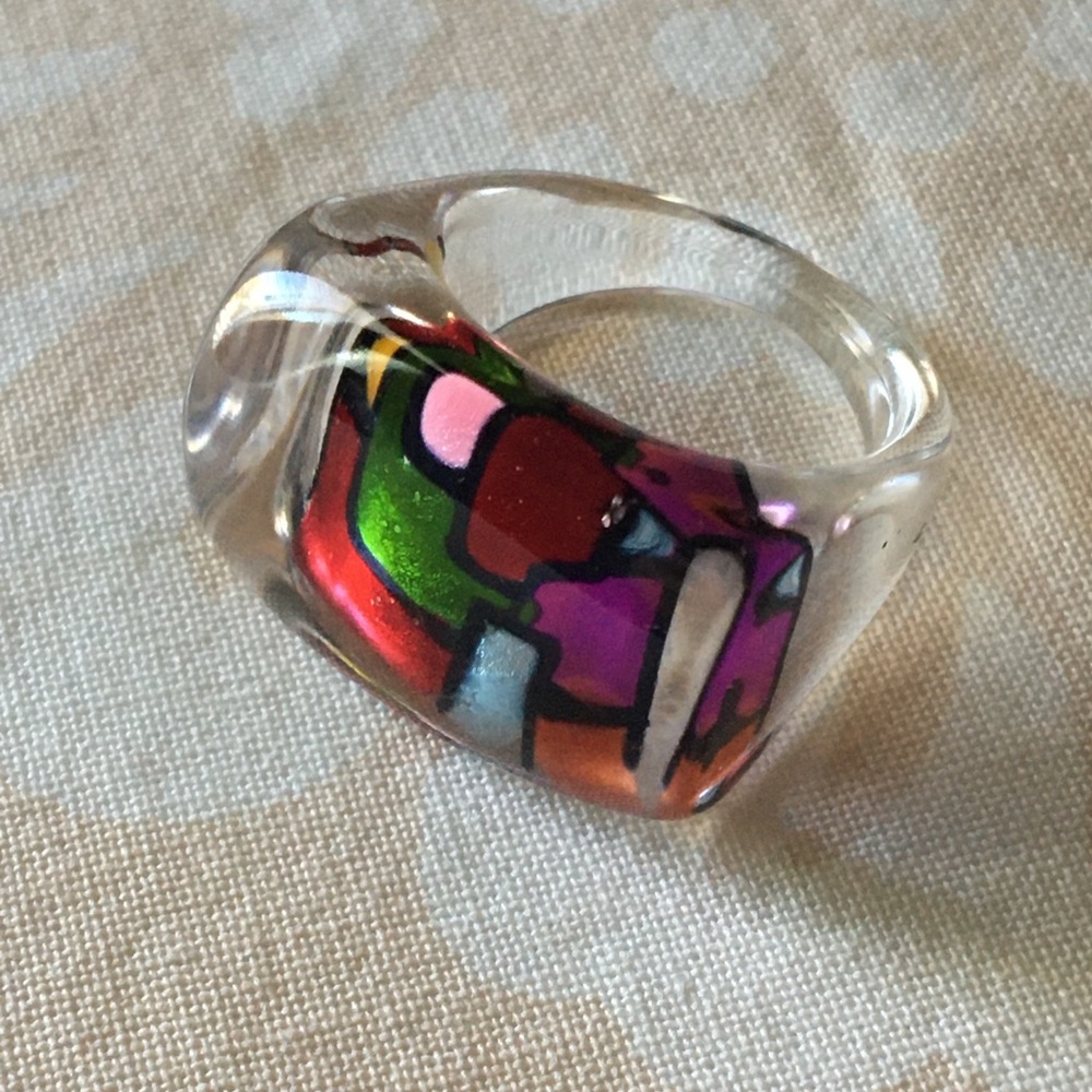 Artisan Acrylic/Resin Painted Ring